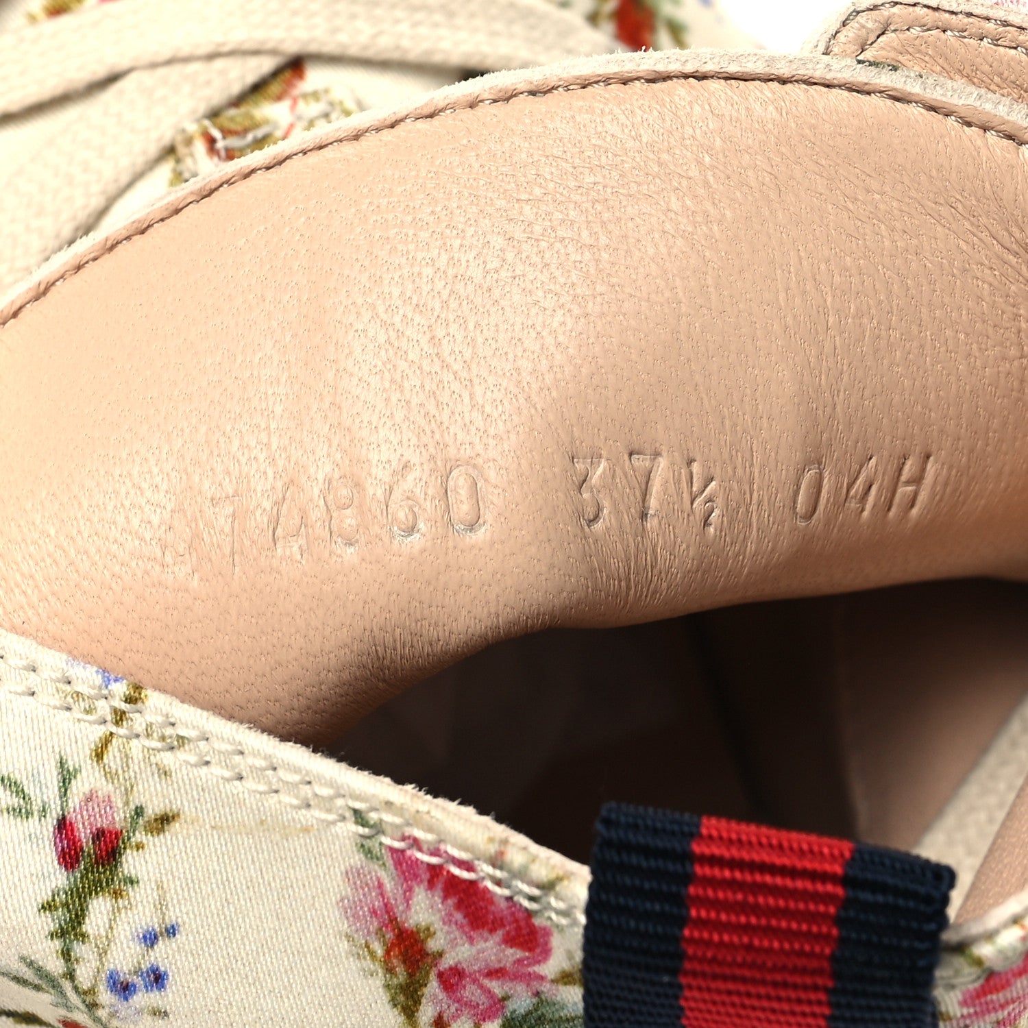 Gucci Canvas Romantic Print Major Blind For Love High Top Sneakers 37.5 Ivory 6 of 7