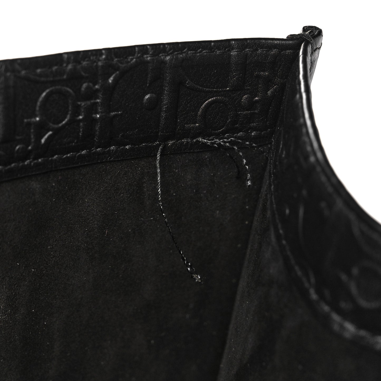 Oblique Calfskin Embossed Large Book Tote Black