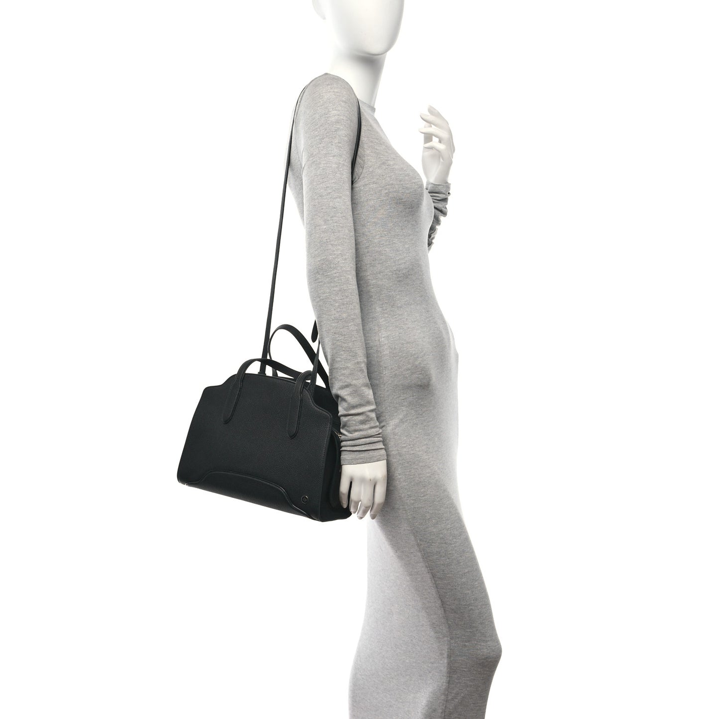 Grained Calfskin Medium Sesia Black