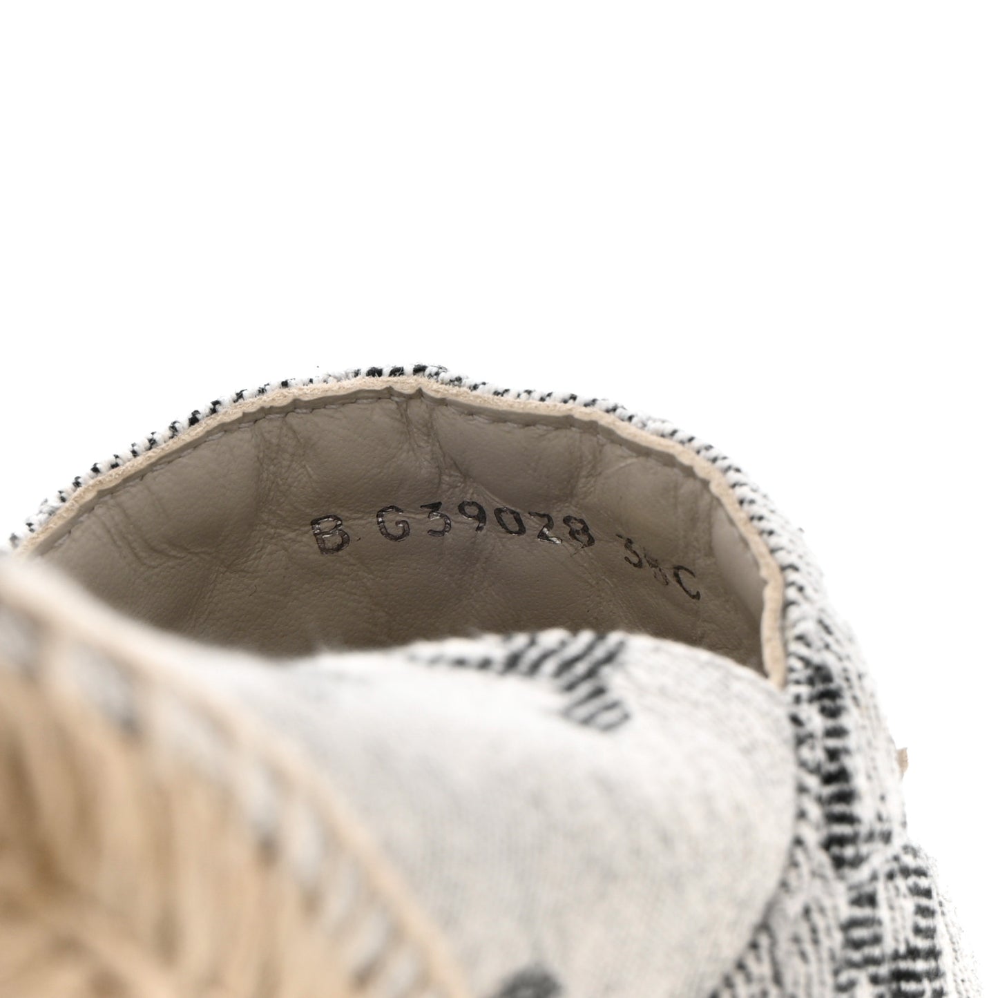 Cotton Jacquard Grosgrain CC Print Espadrilles 35 Grey Black