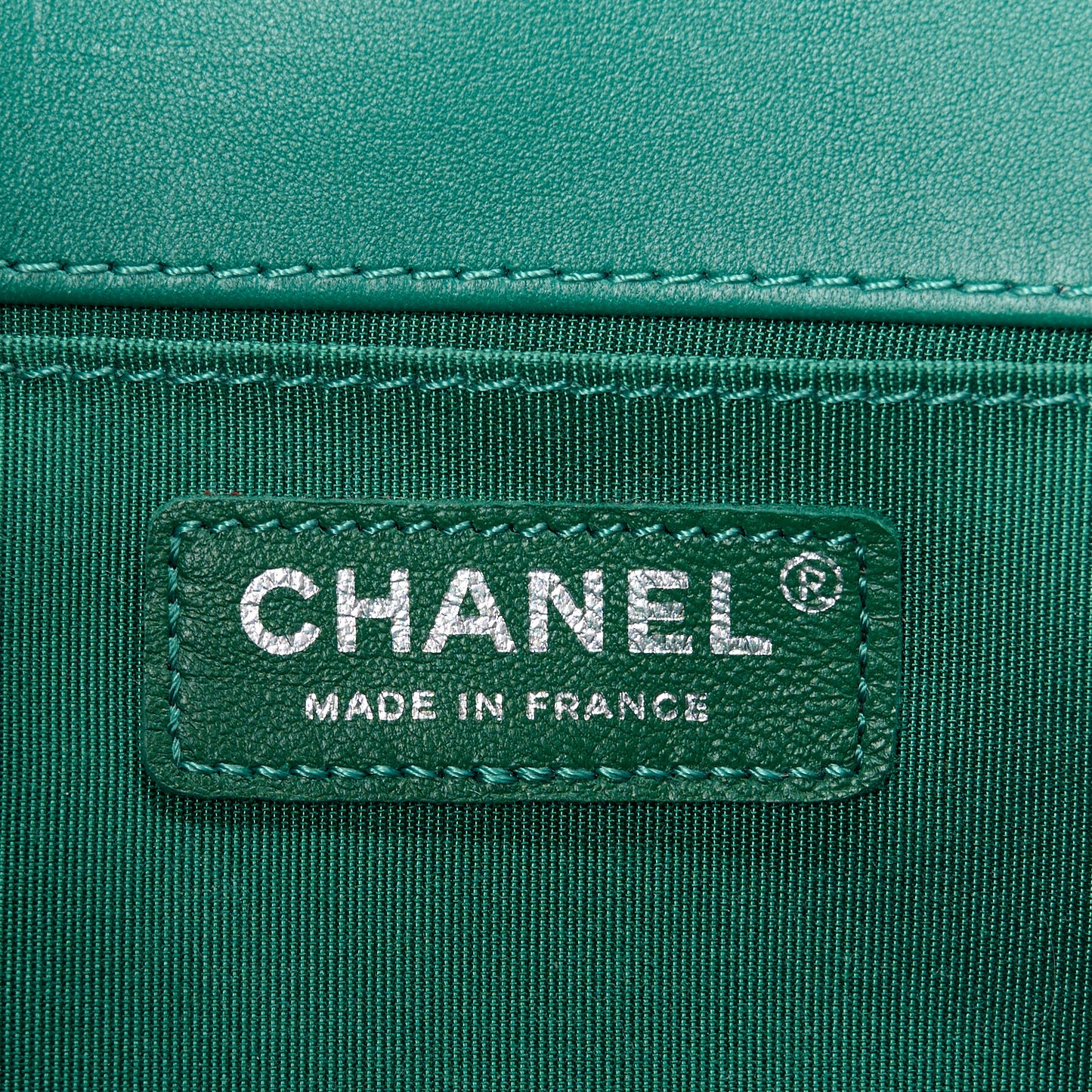 Lambskin Quilted Medium Boy Flap Green