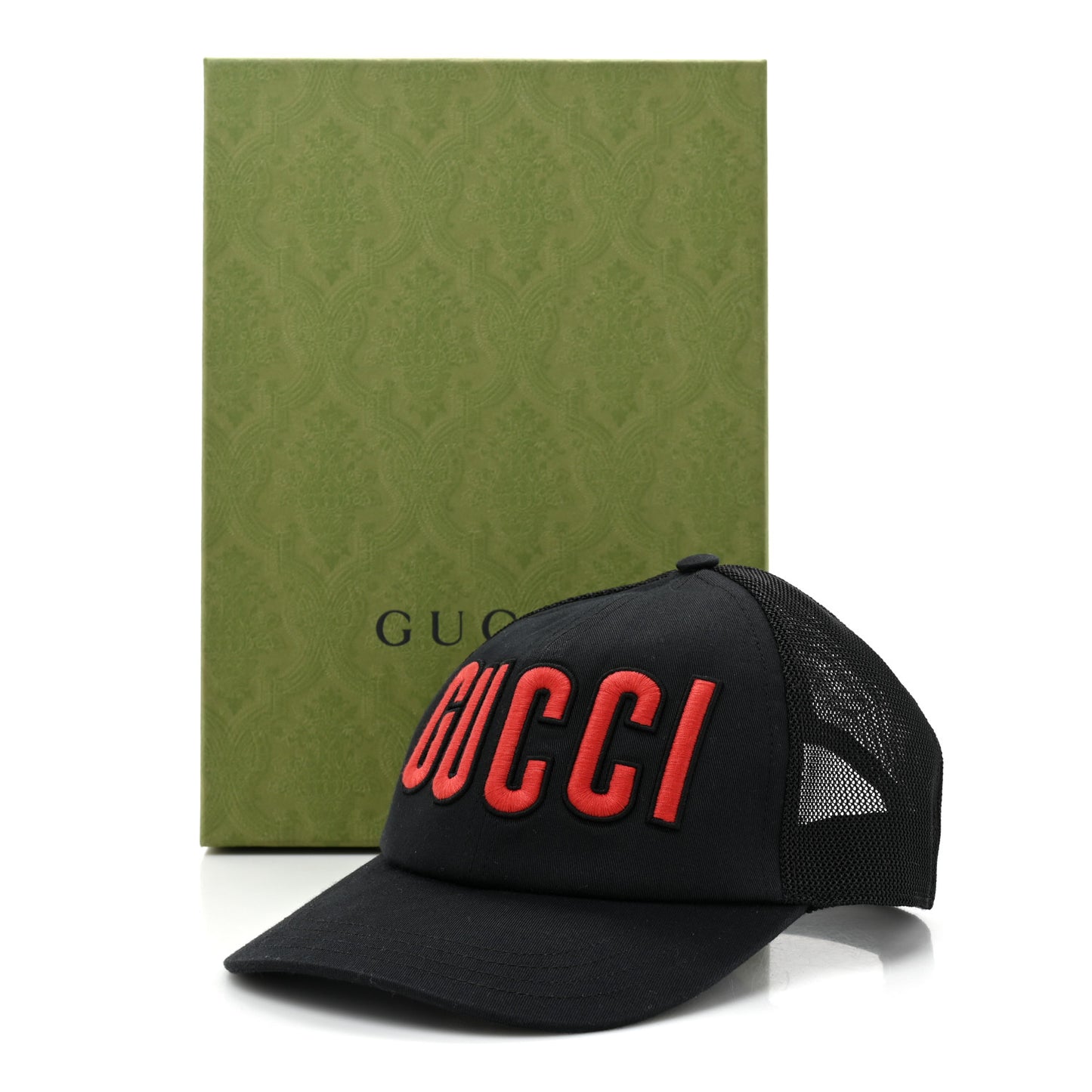 Logo Patch Baseball Hat L Black Red