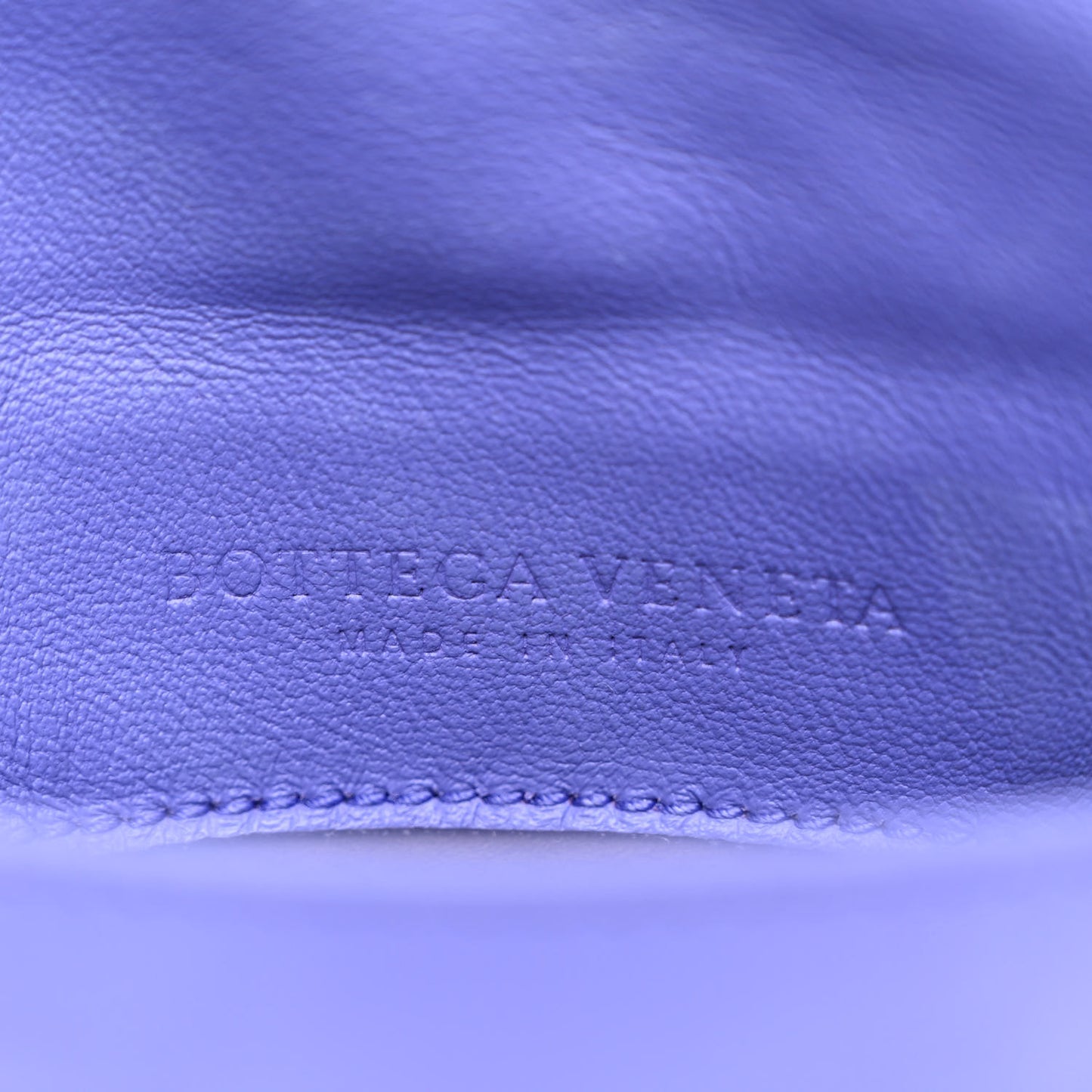 Nappa Intrecciato Small Chain Crossbody Cobalt