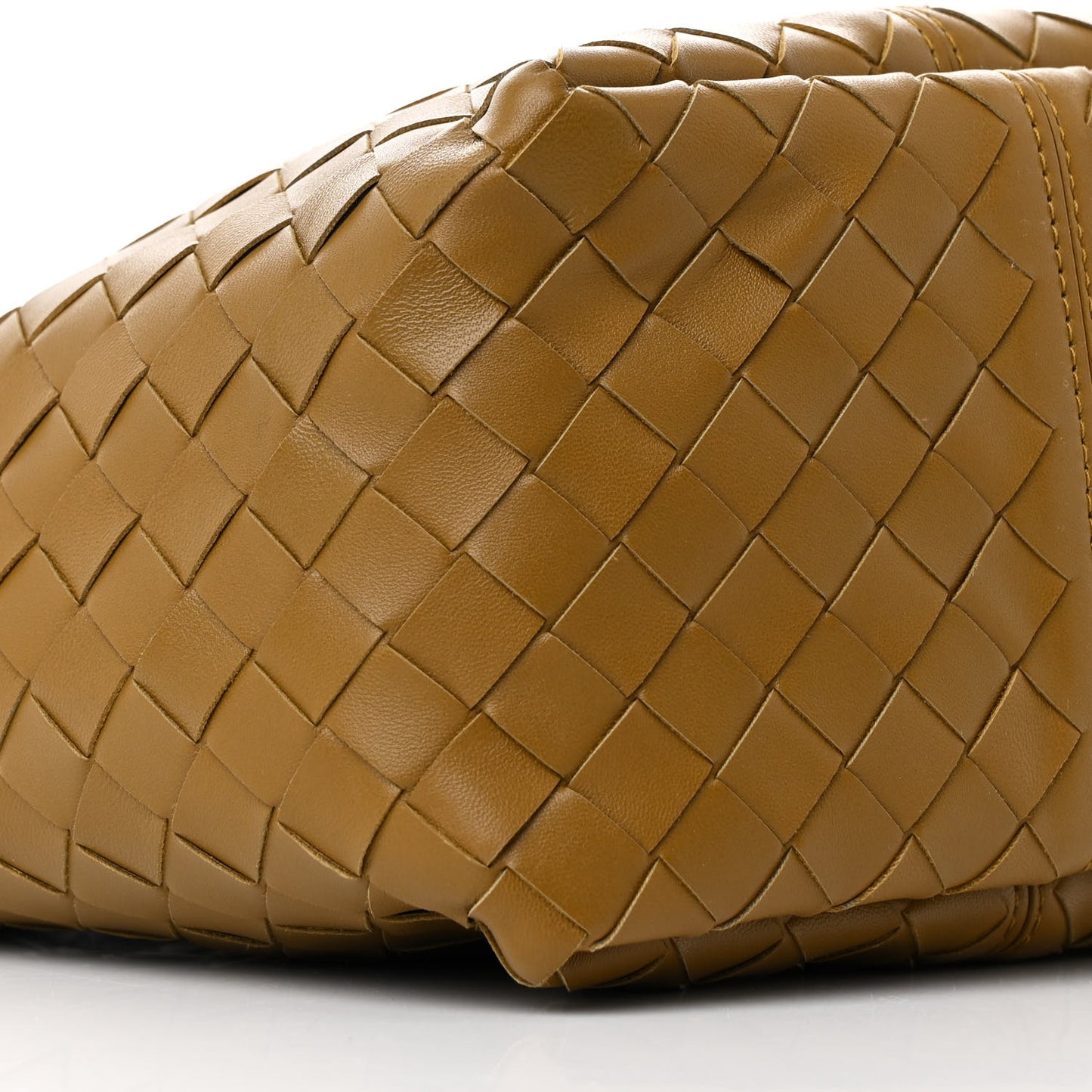 Nappa Intrecciato Small Flip Flap Tote Acorn Brass