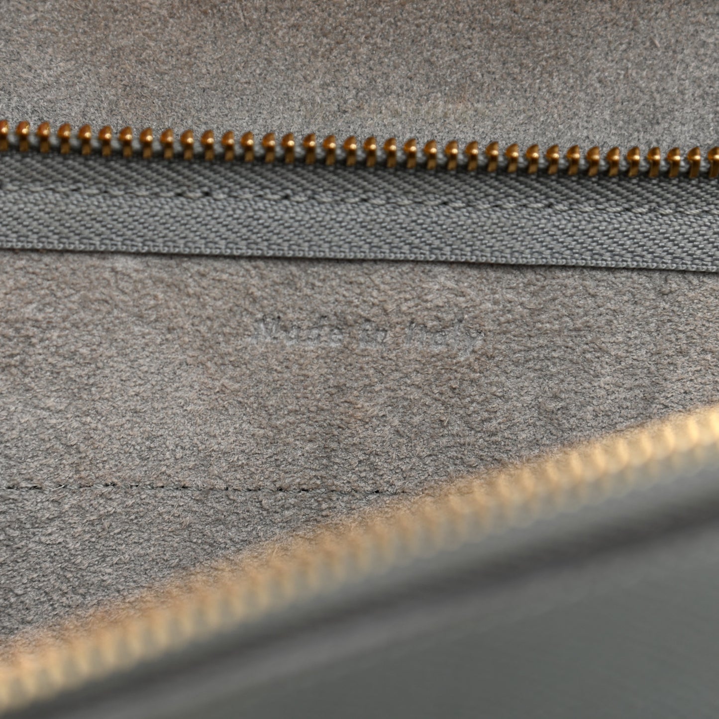 Grained Calfskin Nano Belt Bag Grey