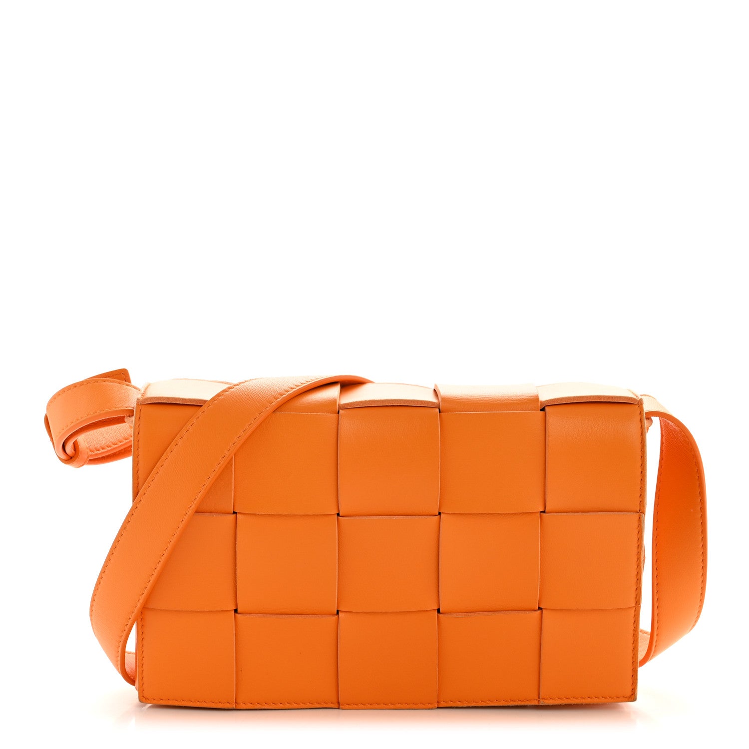 Bottega Veneta Nappa Maxi Intreccio Cassette Bag Tangerine 1877954