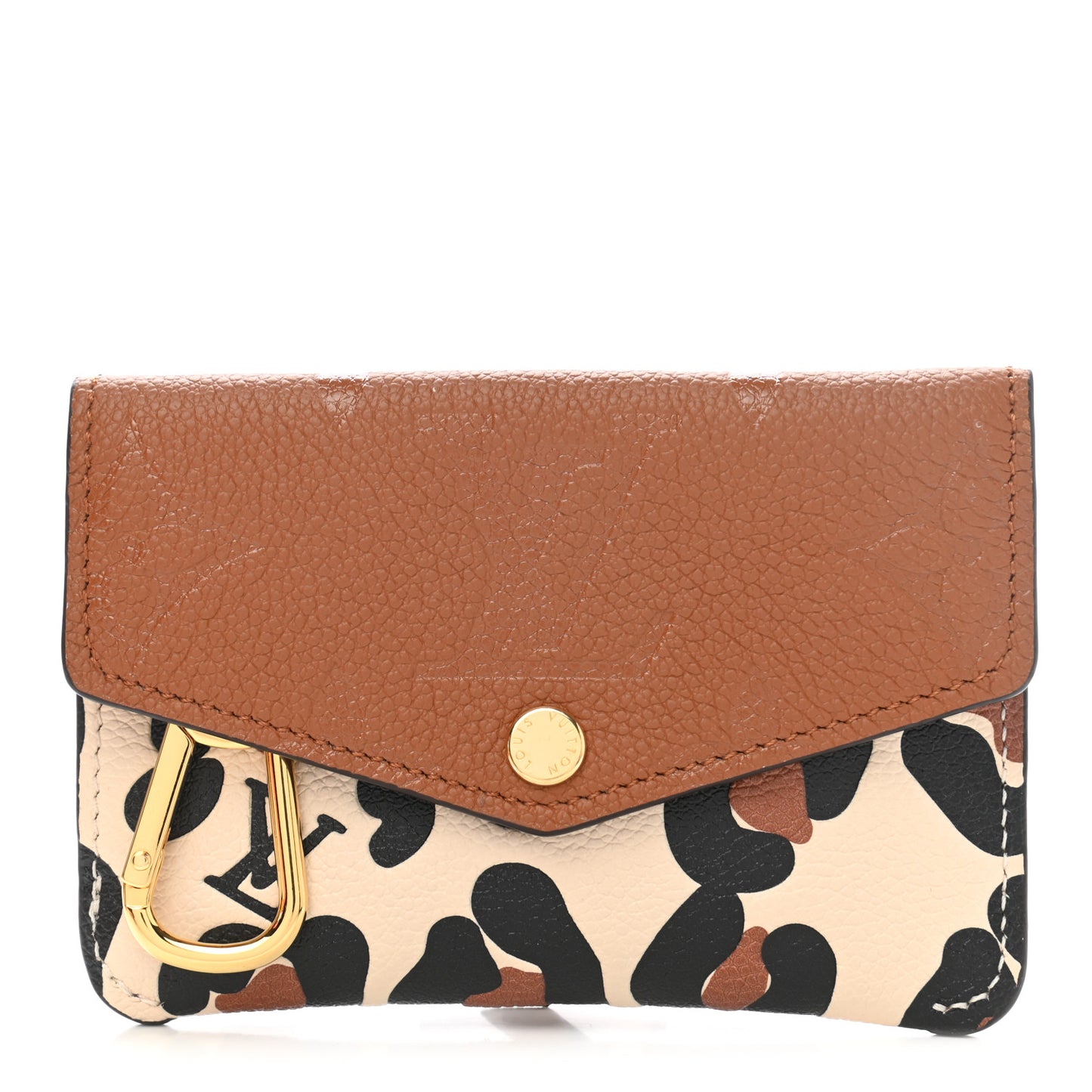 Empreinte Monogram Giant Wild At Heart Key Pouch Caramel