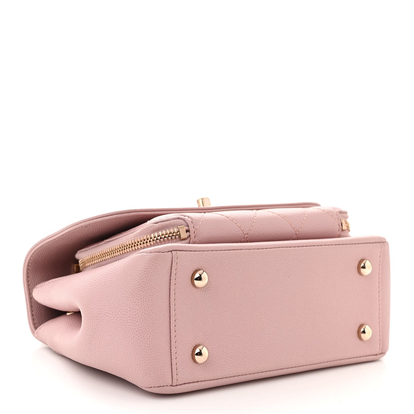 Caviar Quilted Small Business Affinity Flap Light Pink