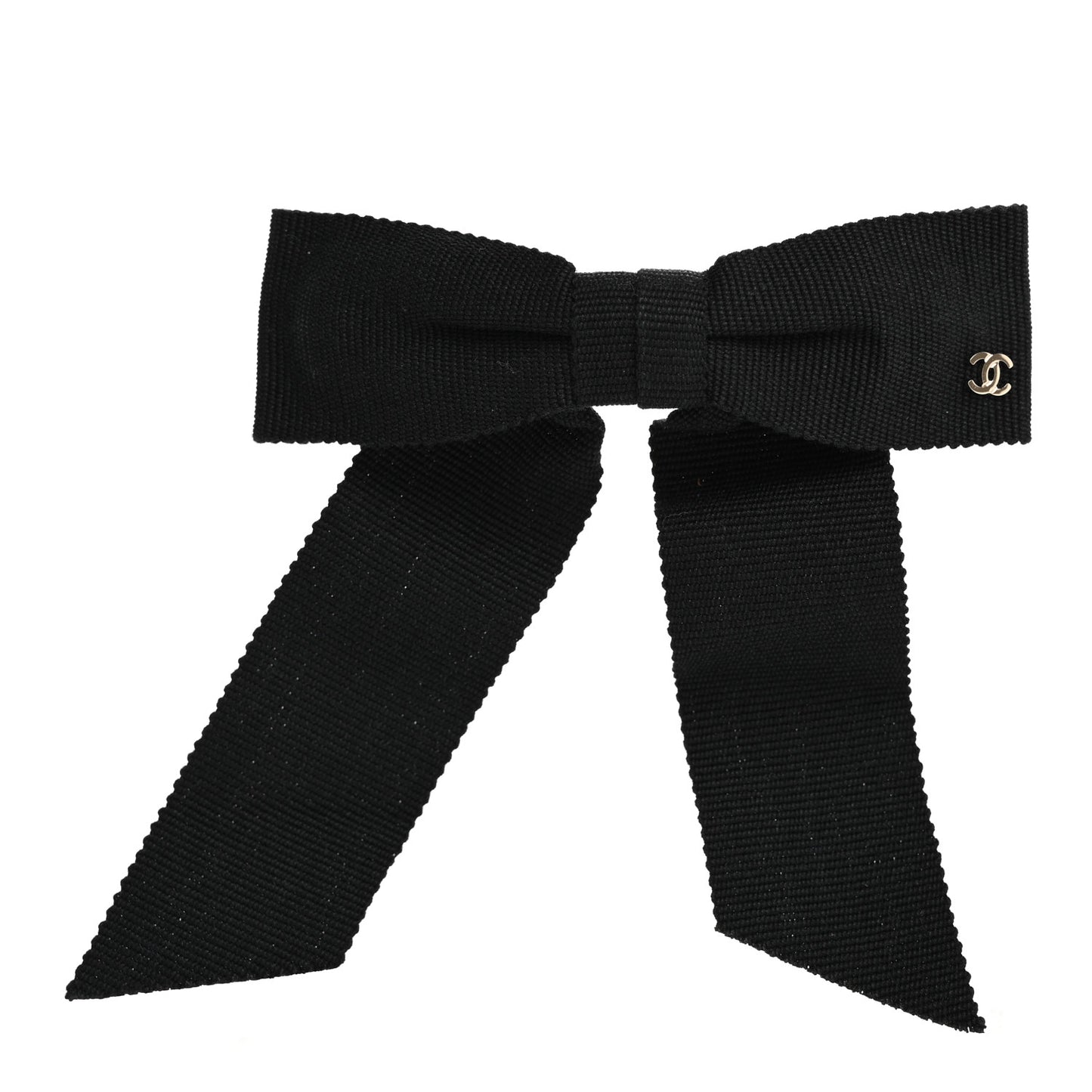 Grosgrain Bow CC Hair Clip Black