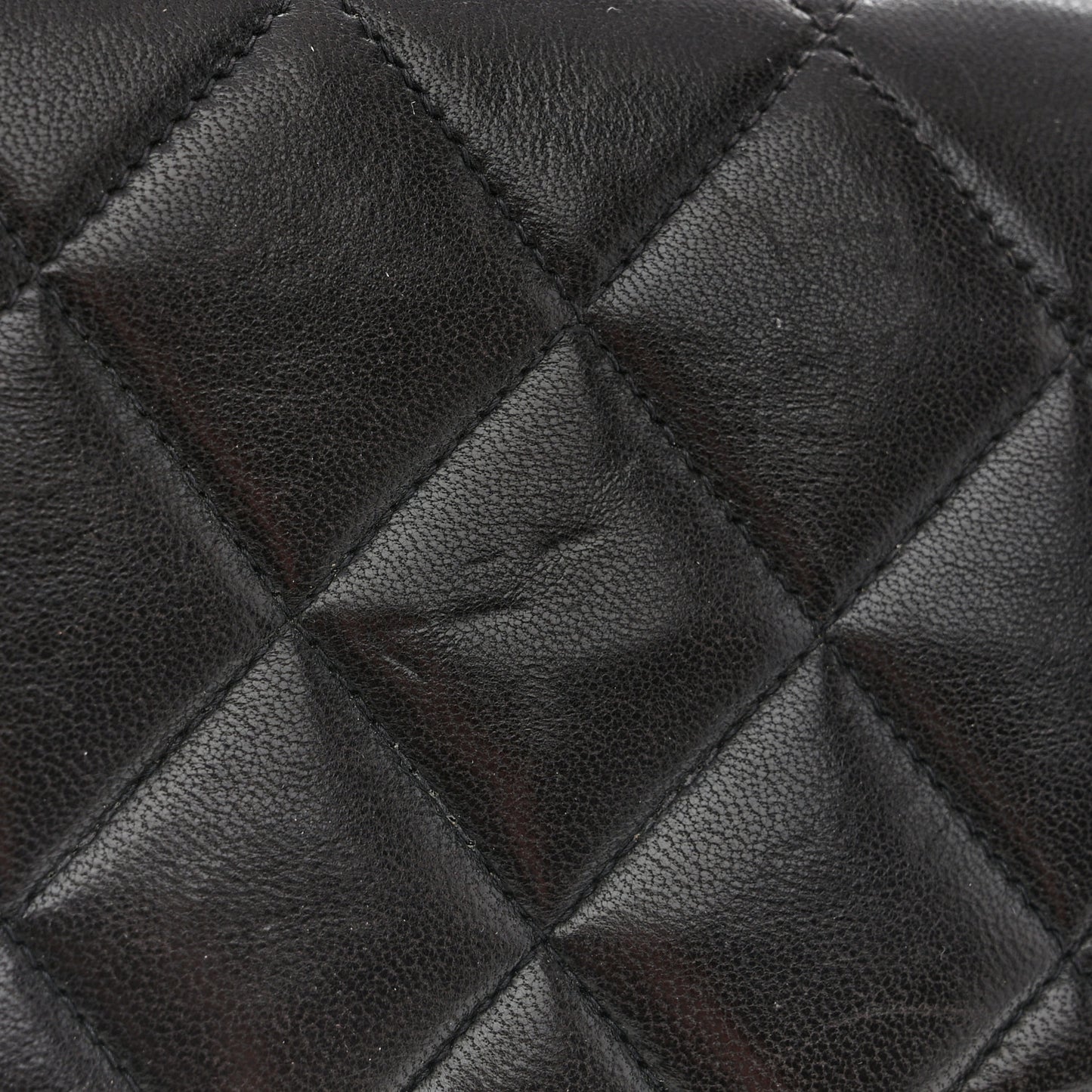 Lambskin Quilted Small Single Flap Black