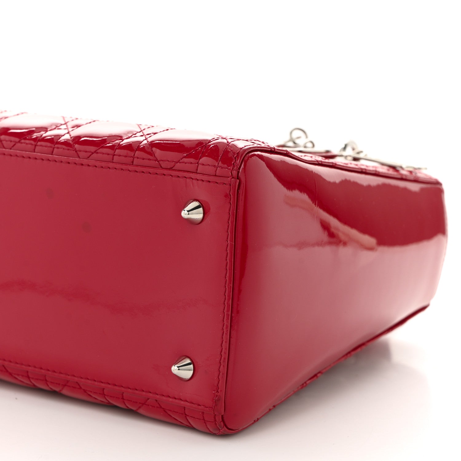 Christian Dior Patent Cannage Medium Lady Dior Red 10 of 10