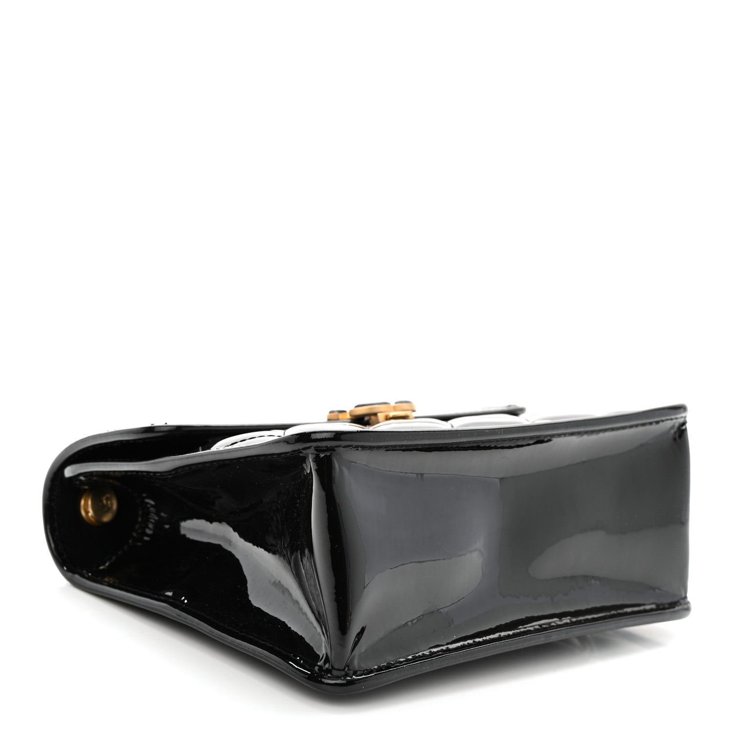 Chanel Patent Quilted Mini Graphic Catch Flap Black 4 of 10