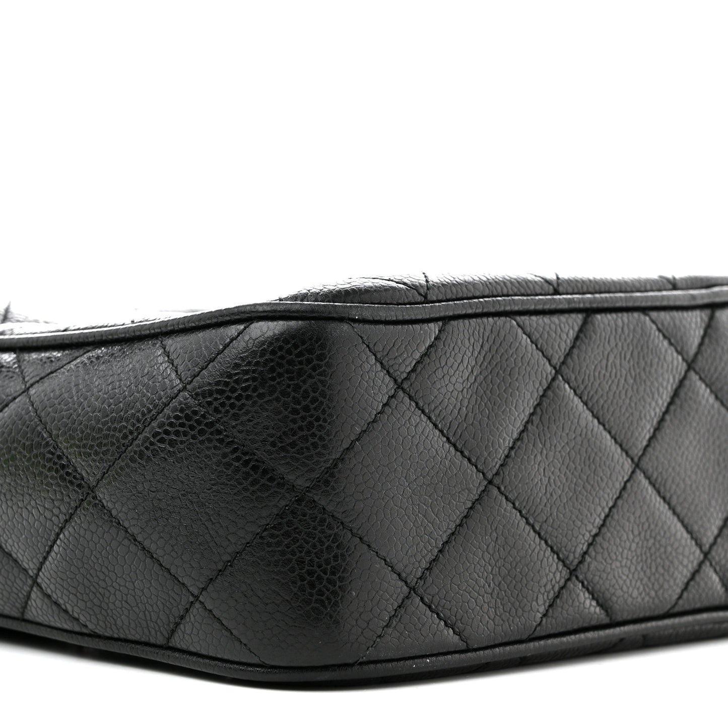 Caviar Quilted Camera Case Black