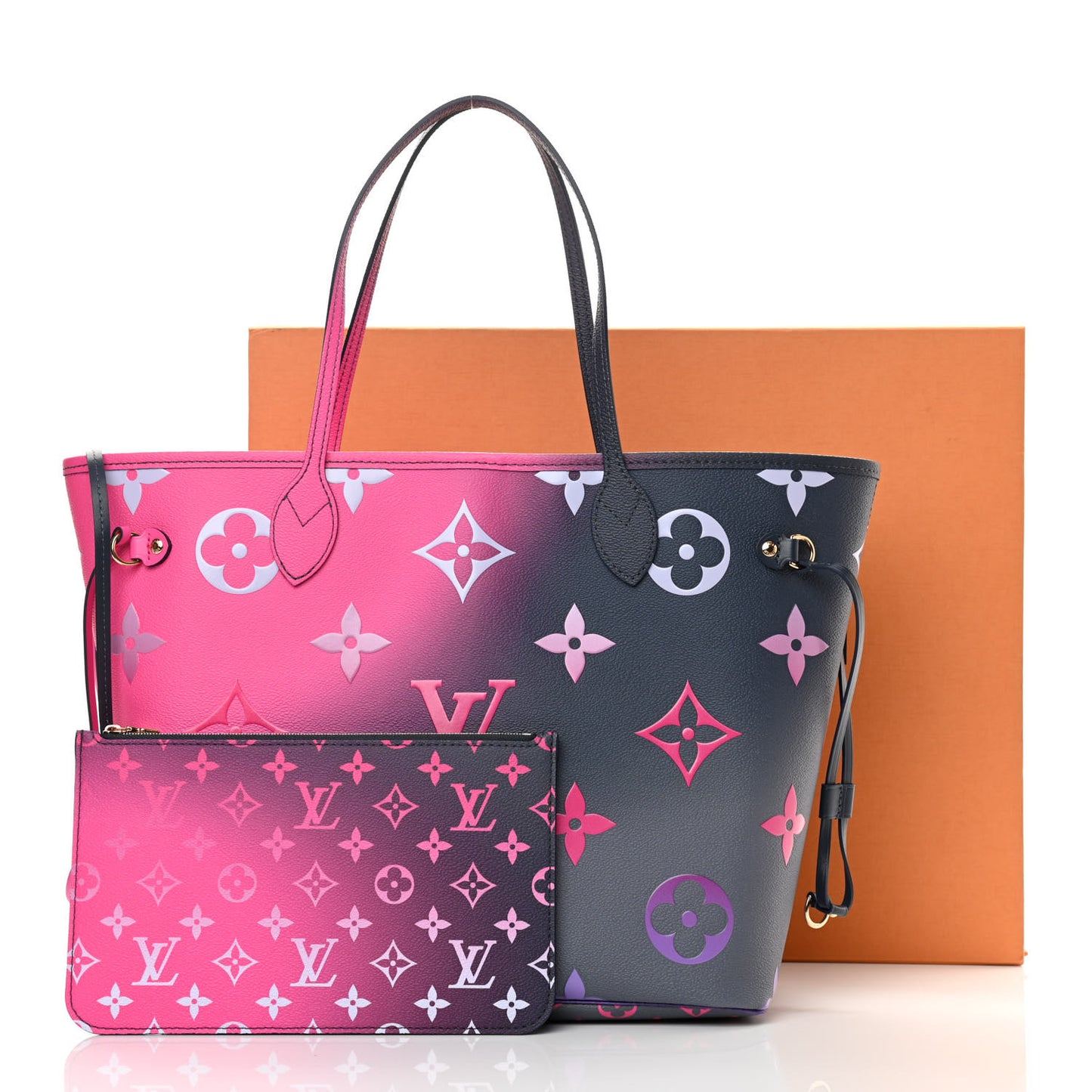 Monogram Giant Spring In The City Neverfull MM Midnight Fuchsia