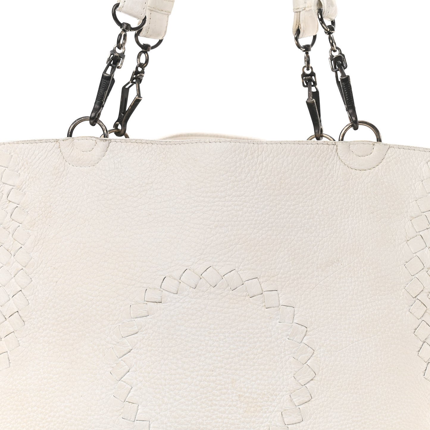 Nappa Intrecciato Tote White