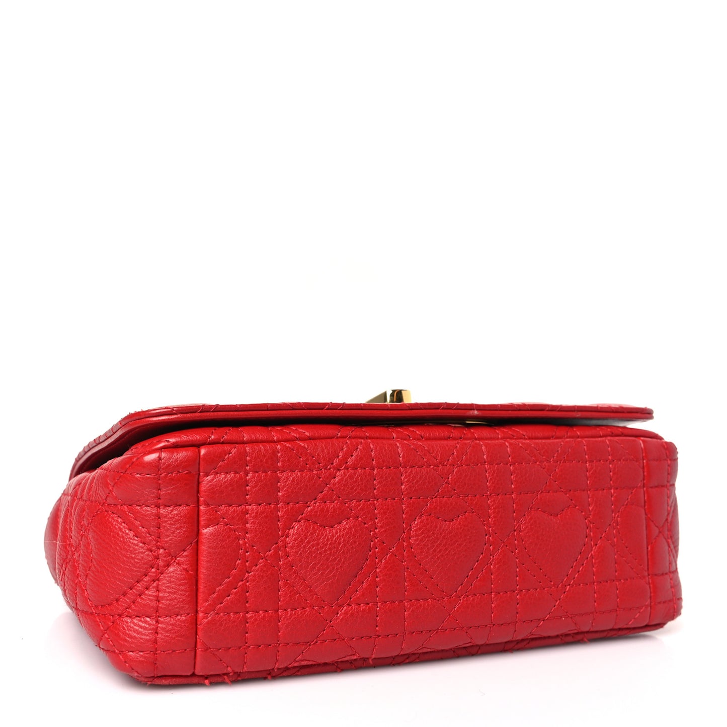 Calfskin Cannage Dioramour Small Caro Bag Bright Red