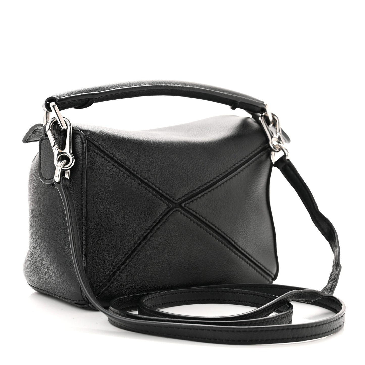 Calfskin Mini Puzzle Bag Black