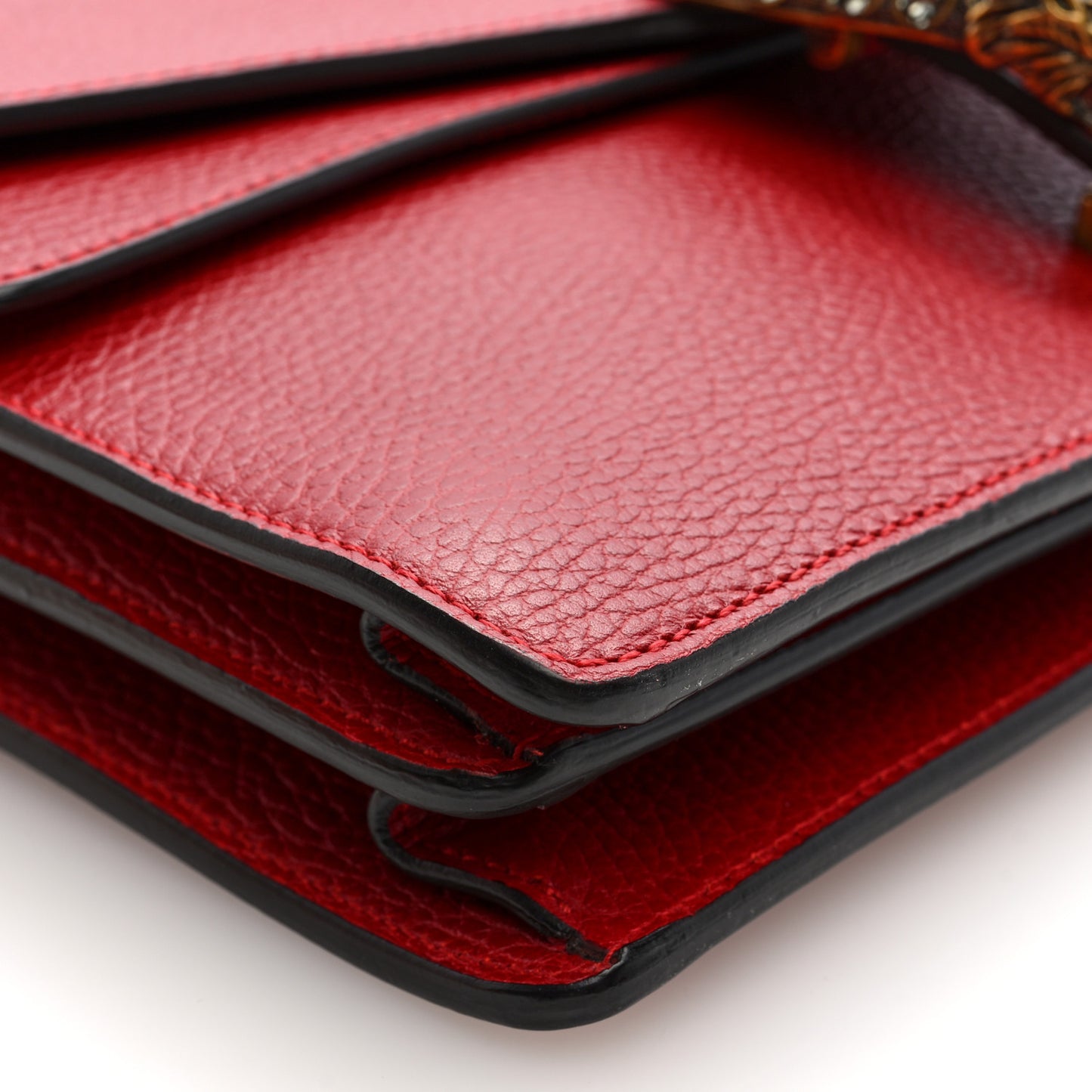 Dollar Calfskin Swarovski Crystal Small Dionysus Shoulder Bag Hibiscus Red