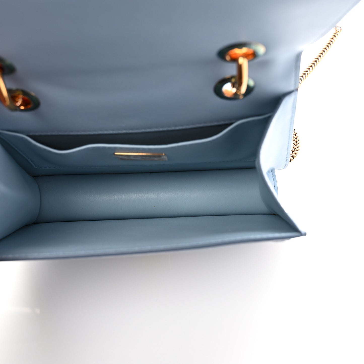 Smooth Calfskin Small DG Amore Envelope Bag Cielo