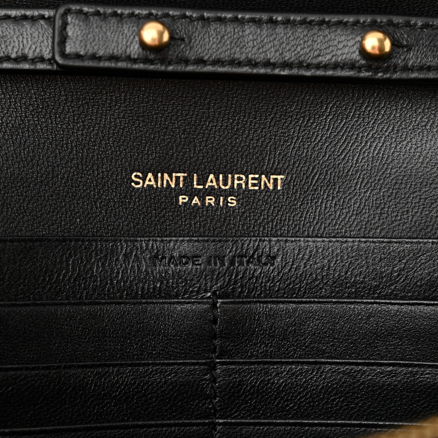 Smooth Calfskin Tri-Metal Cassandre Wallet On Chain WOC Black