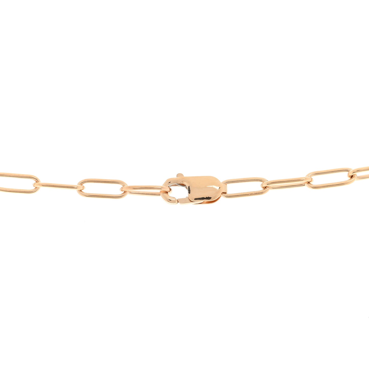 18K Rose Gold Pink Sapphire Small Lock Pendant Necklace