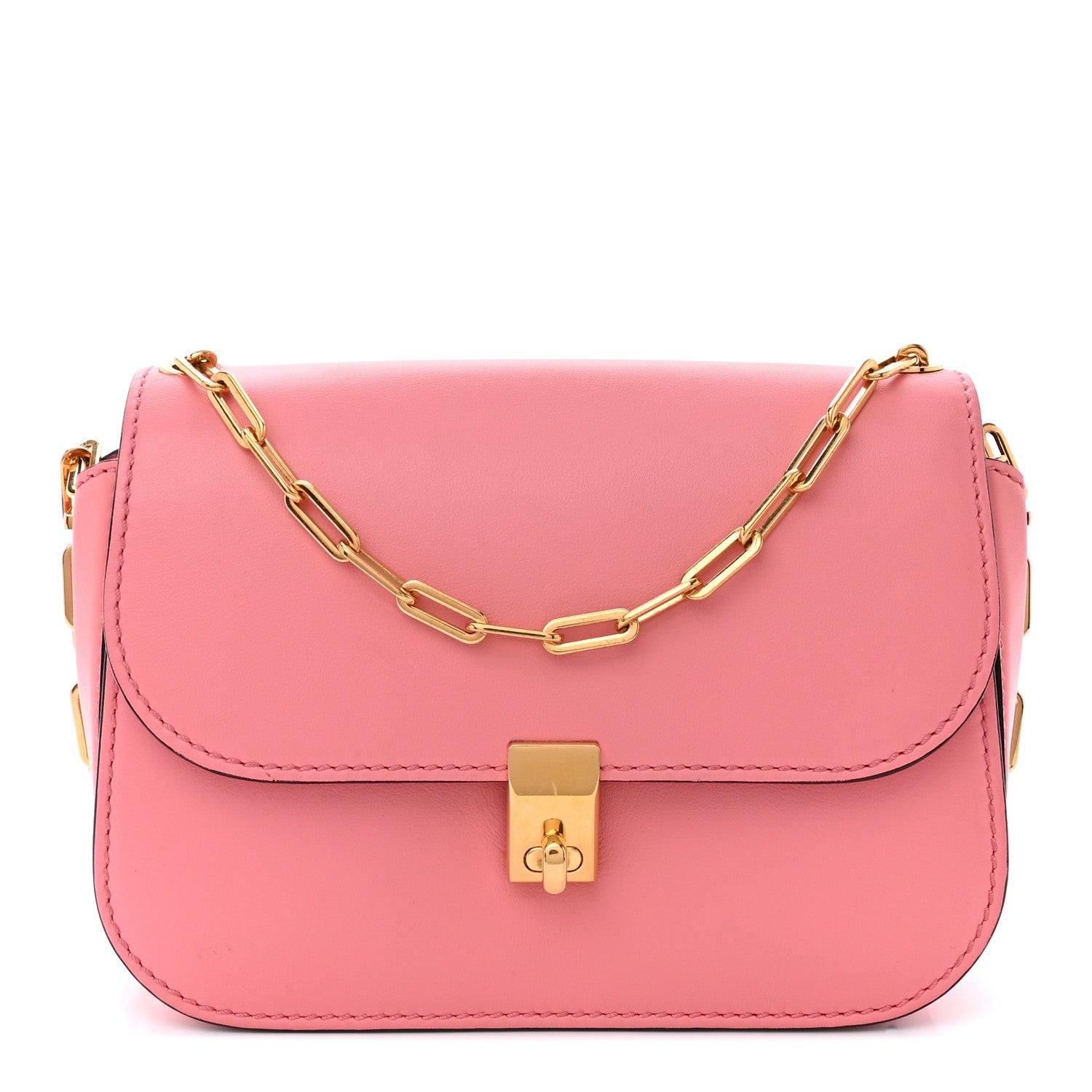 Valentino Garavani VALENTINO GARAVANI Vitello Chain Flap Bag Paradise Rose 1 of 15