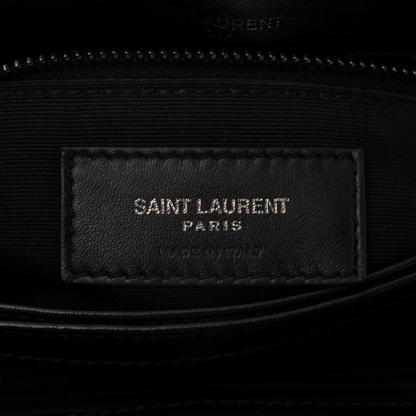 Calfskin Y Quilted Monogram Monochrome Toy Loulou Crossbody Bag Black