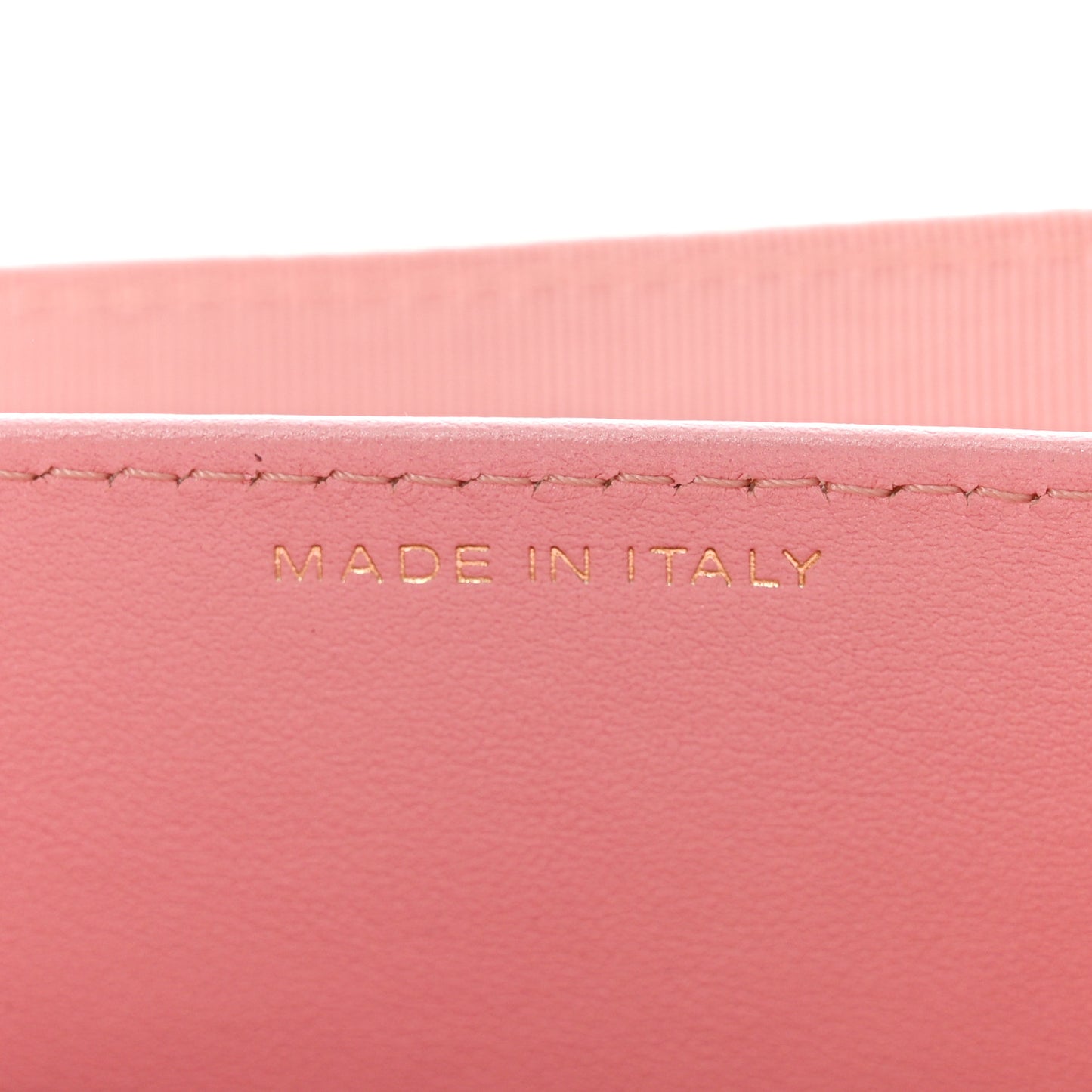 Iridescent Caviar Flap Quilted Card Holder Wallet Pink