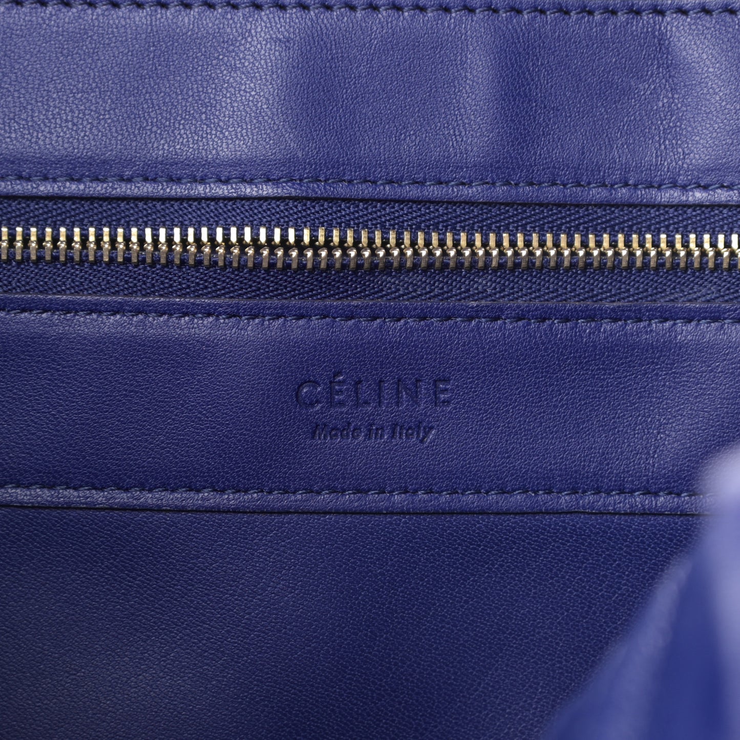 Lambskin Quilted Horizontal Cabas Blue