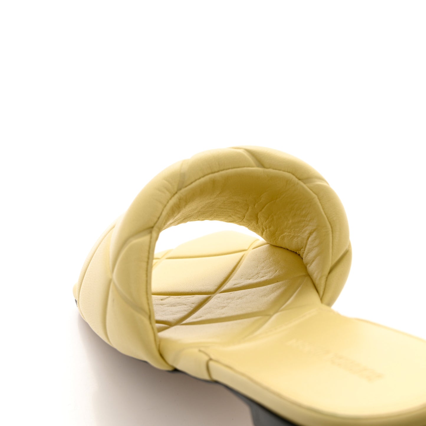 Nappa Quilted Rubber Lido Flat Sandals 39 Moon Beam