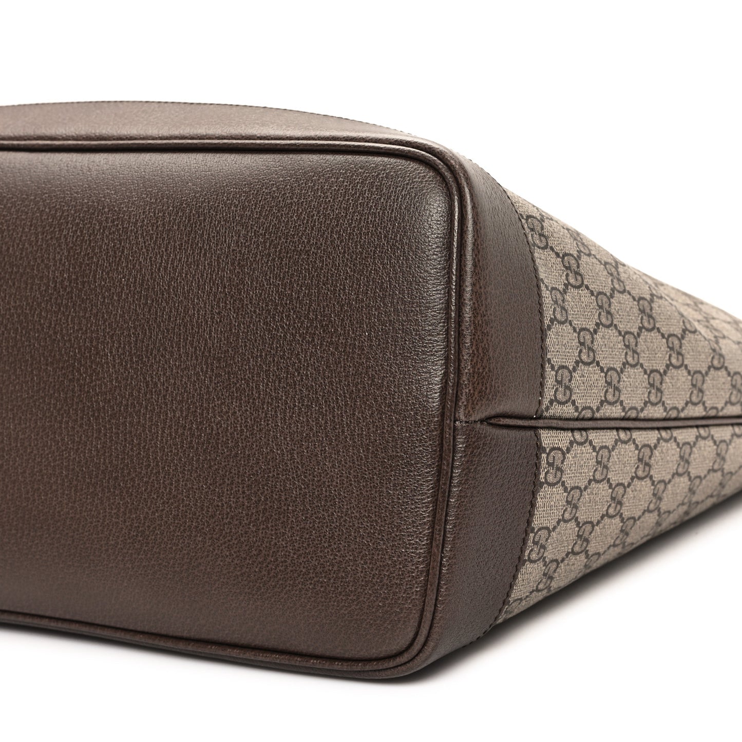 GG Supreme Monogram Textured Dollar Calfskin Web Large Ophidia Tote Beige Ebony New Acero