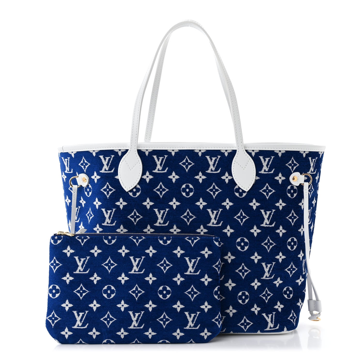 Louis Vuitton Jacquard Velvet Monogram LV Match Neverfull MM Bleu 3 of 11