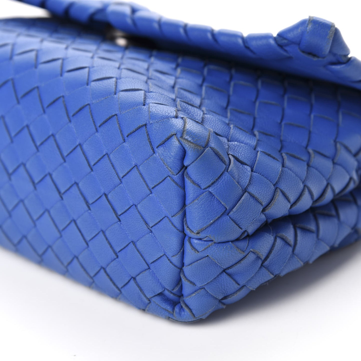 Nappa Intrecciato Baby Olimpia Shoulder Bag Signal Blue