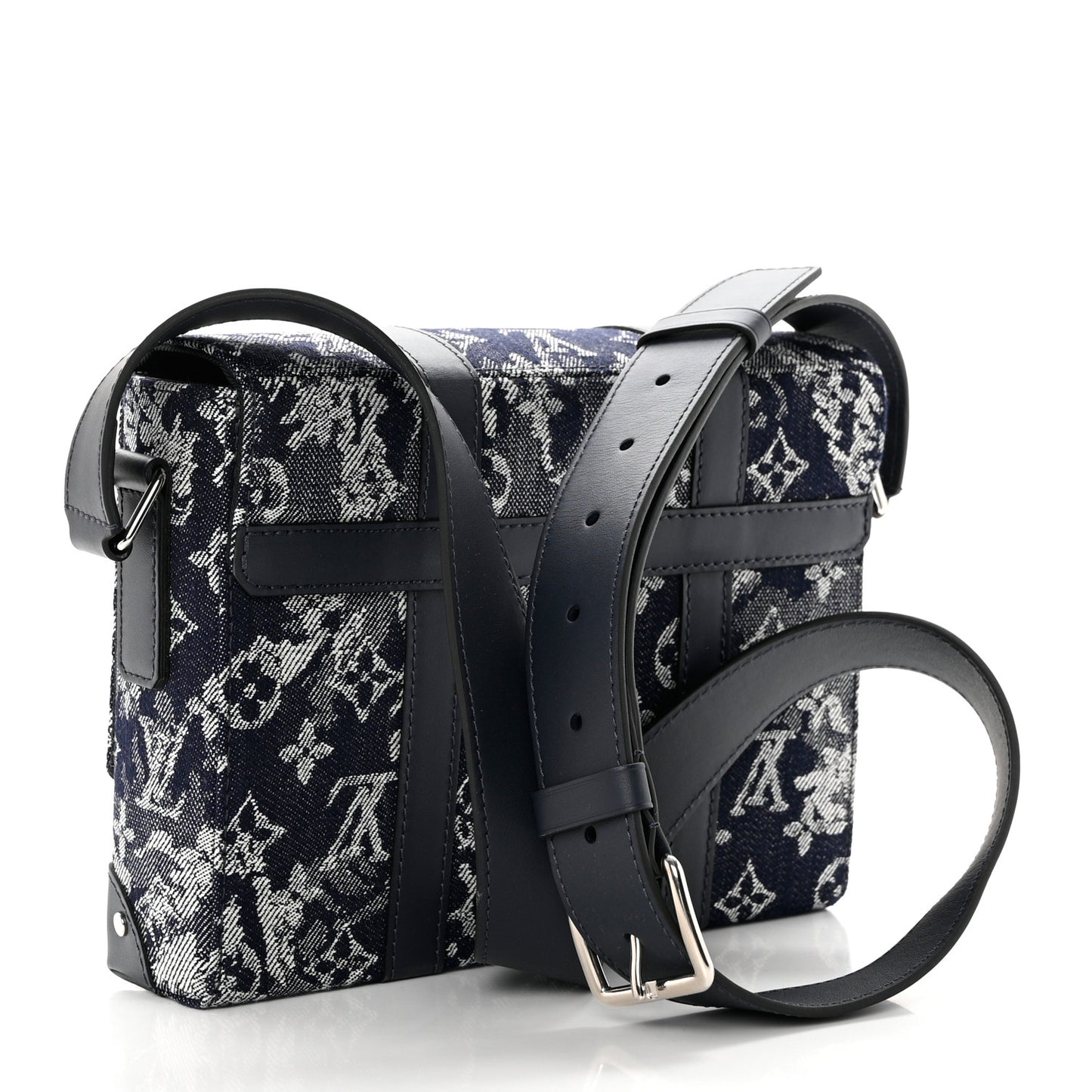 Monogram Tapestry Trunk Messenger Bleu