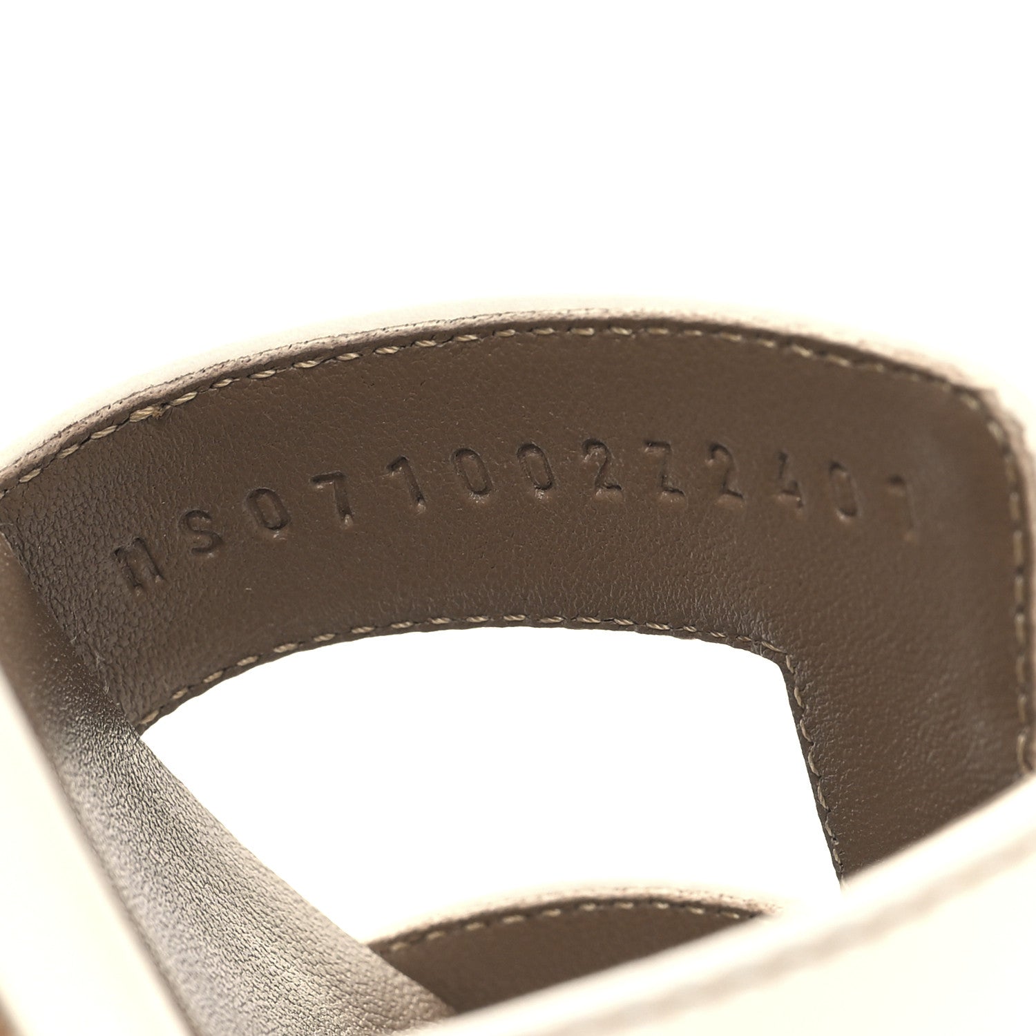 Hermes Calfskin Oasis Sandals 35.5 White 7 of 10