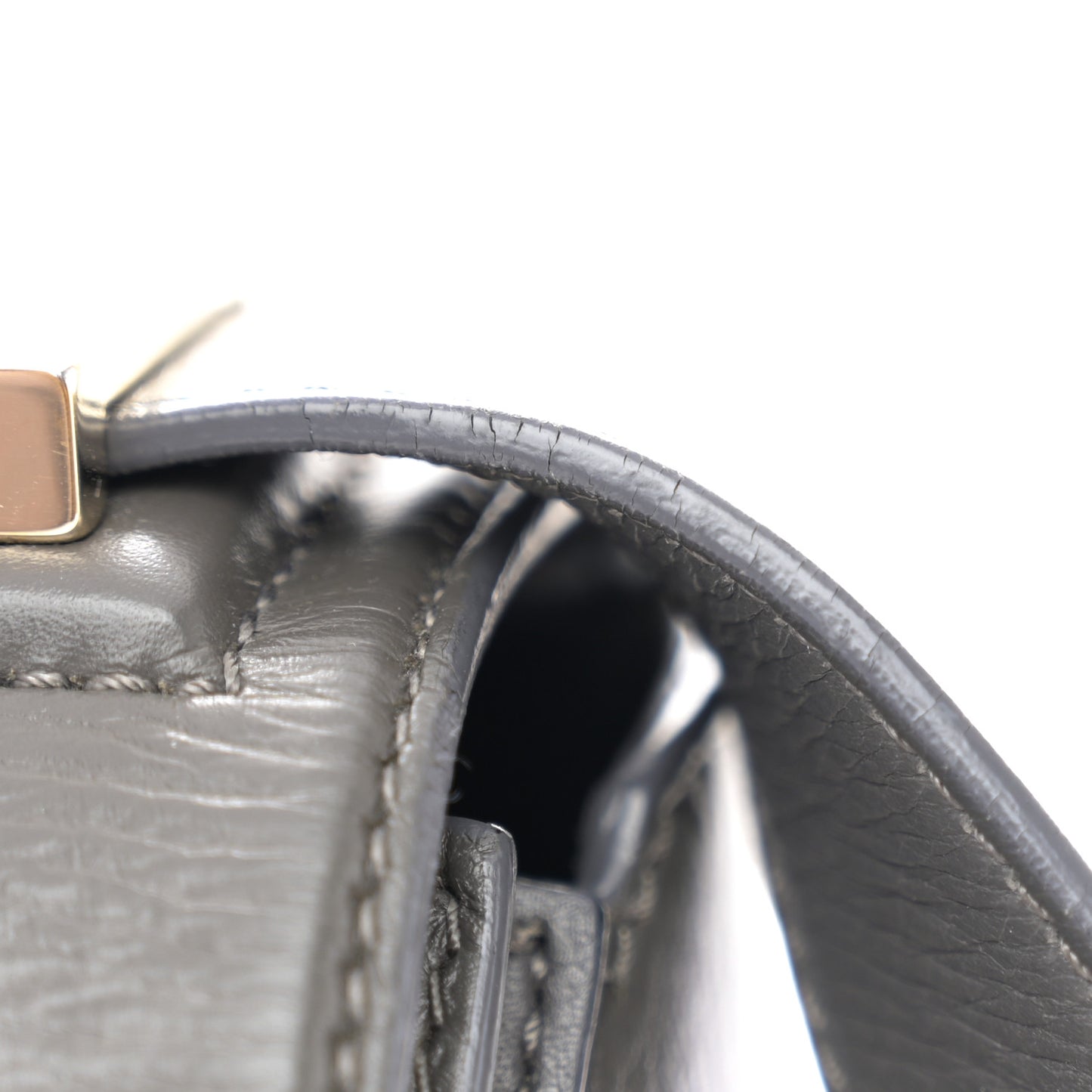 Textured Calfskin Medium Pandora Box Crossbody Bag Black