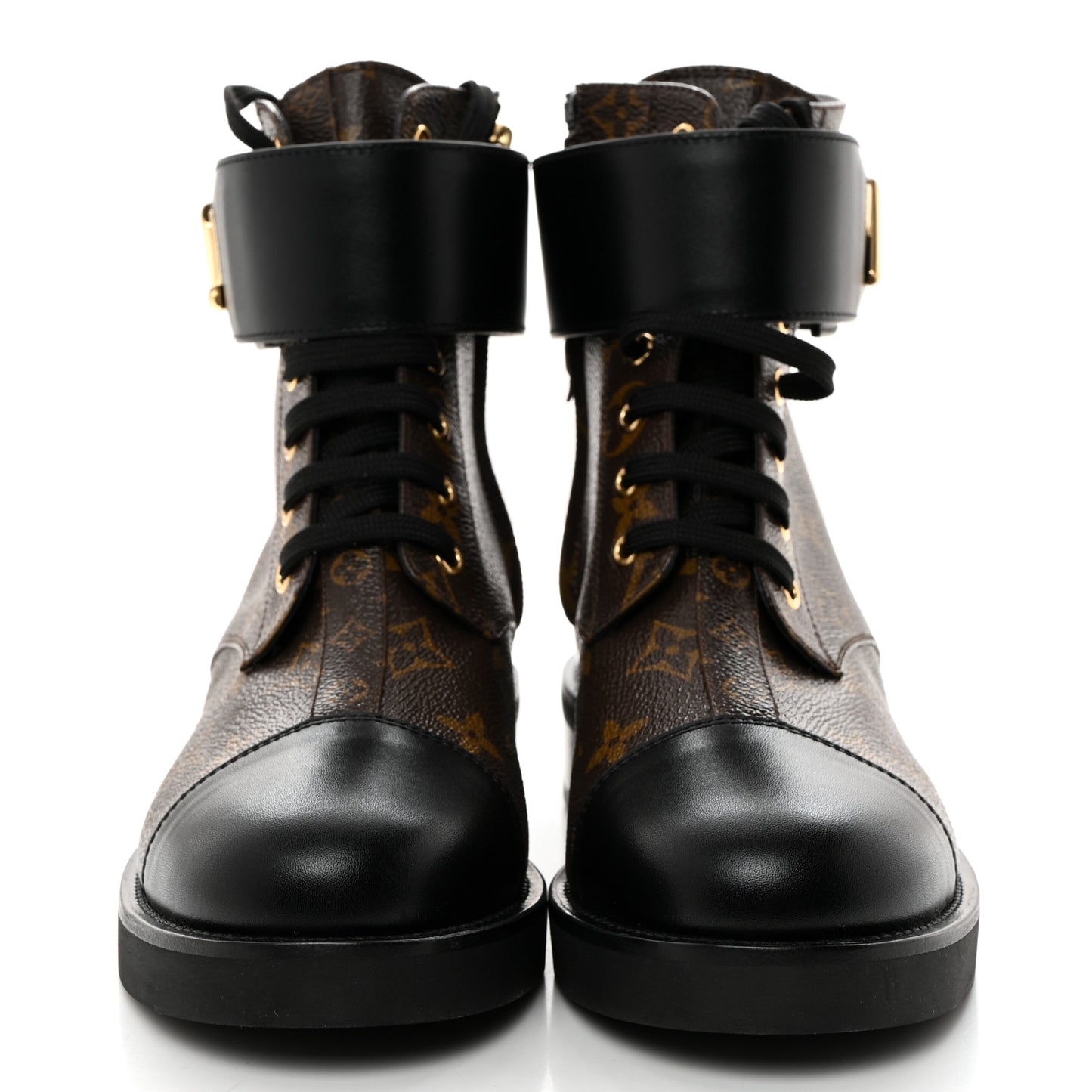 Calfskin Monogram Wonderland Flat Ranger Boots 39 Black