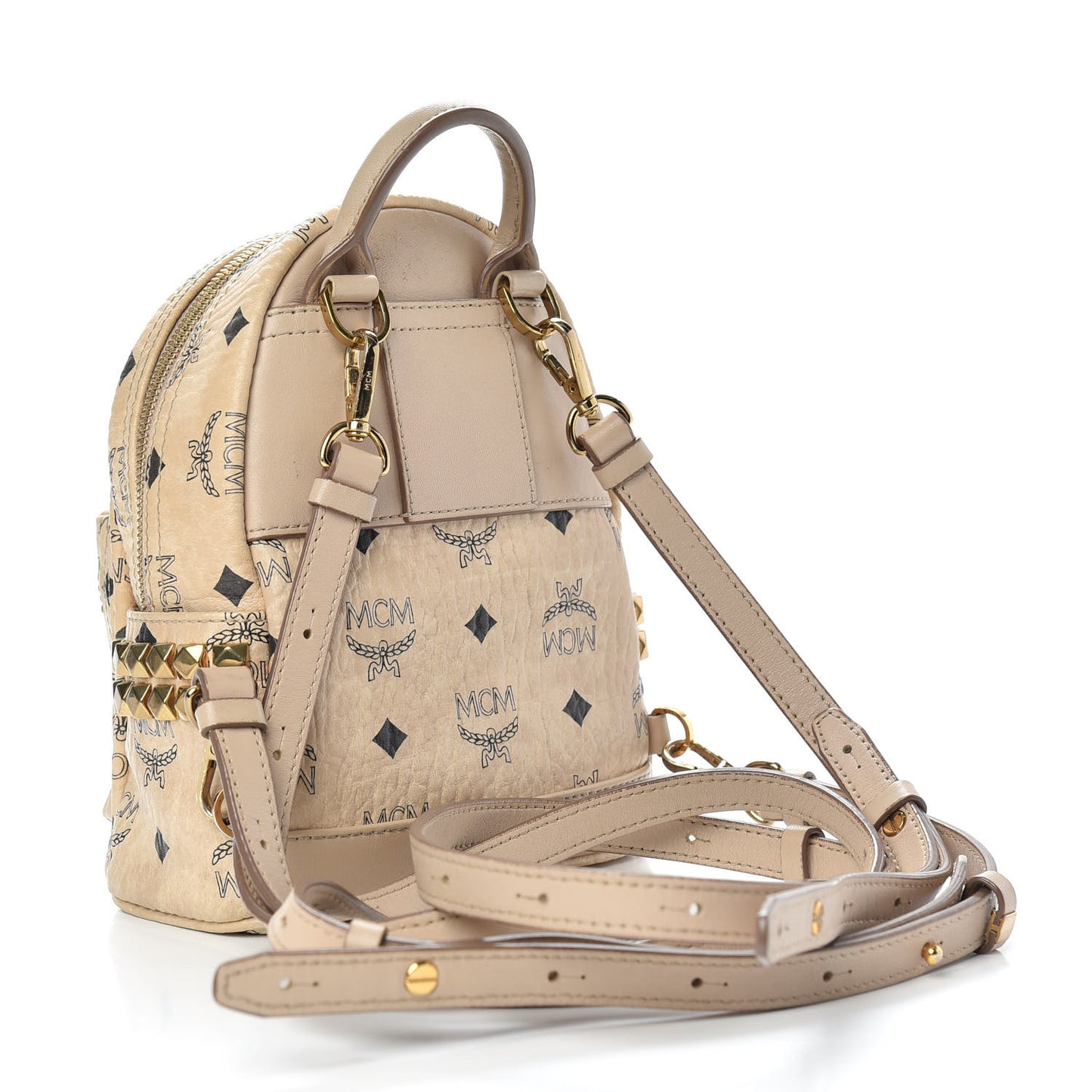 Visetos Side Stud X-Mini Stark Backpack Beige
