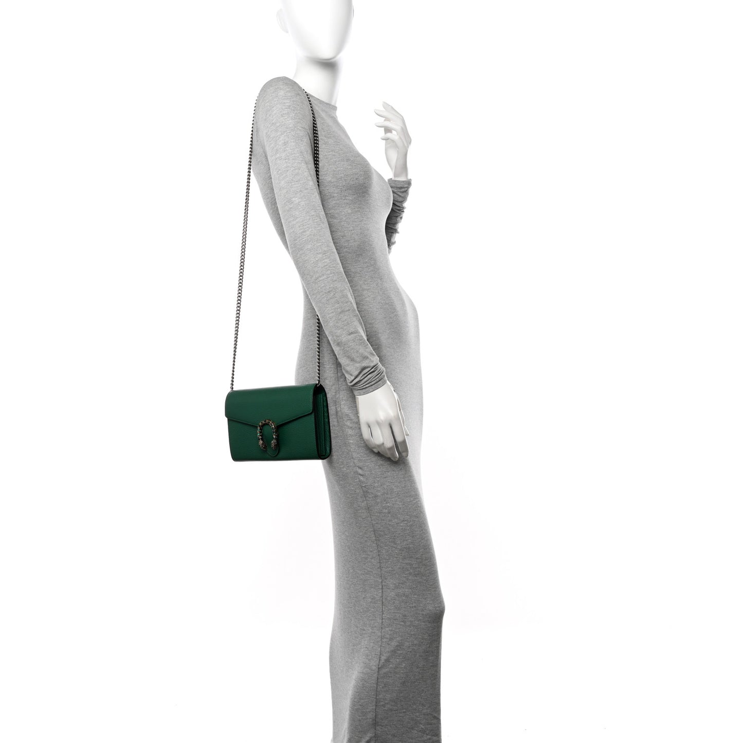 Calfskin Mini Dionysus Chain Wallet Emerald