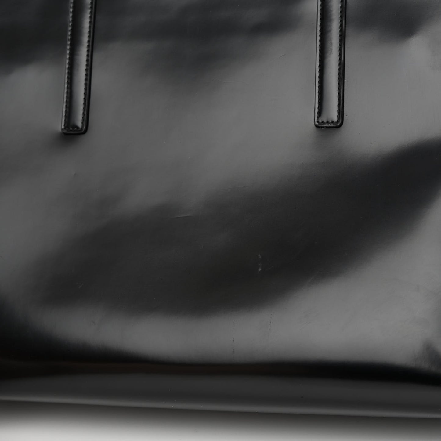 Spazzolato Large Re-Edition 1995 Double Handle Handbag Black
