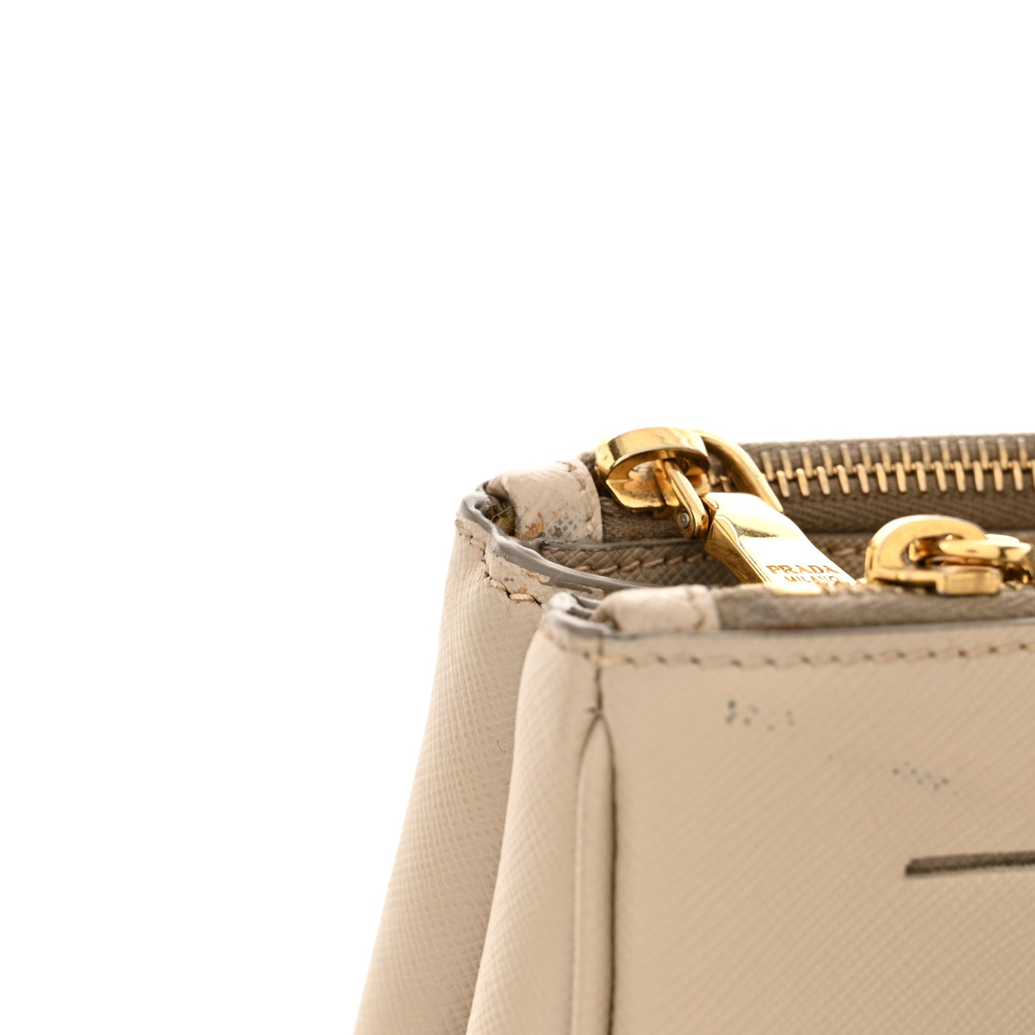 Prada Saffiano Large Galleria Double Zip Tote Pomice 12 of 14