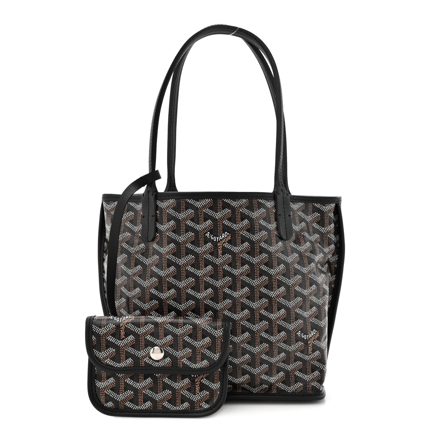 Goyardine Reversible Mini Anjou Black