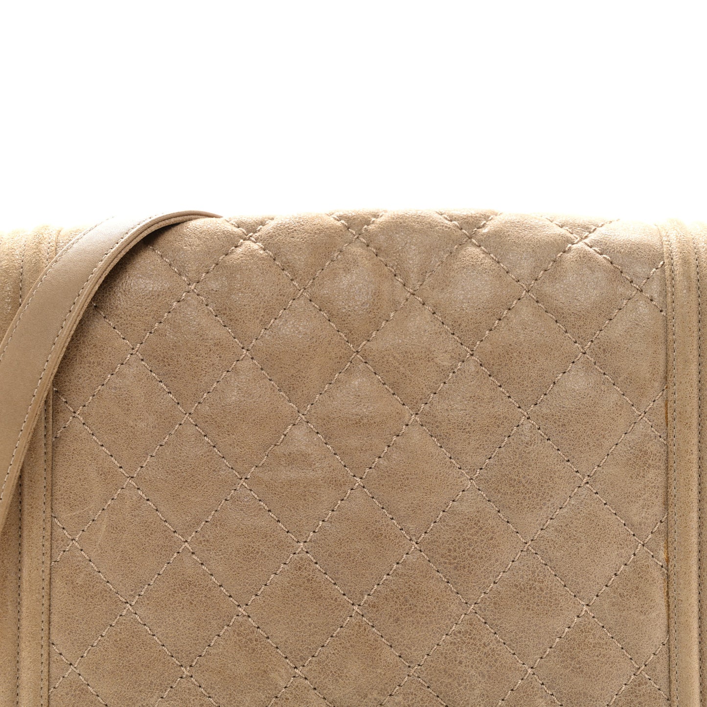 Nubuck Quilted New Medium Gentle Boy Flap Beige