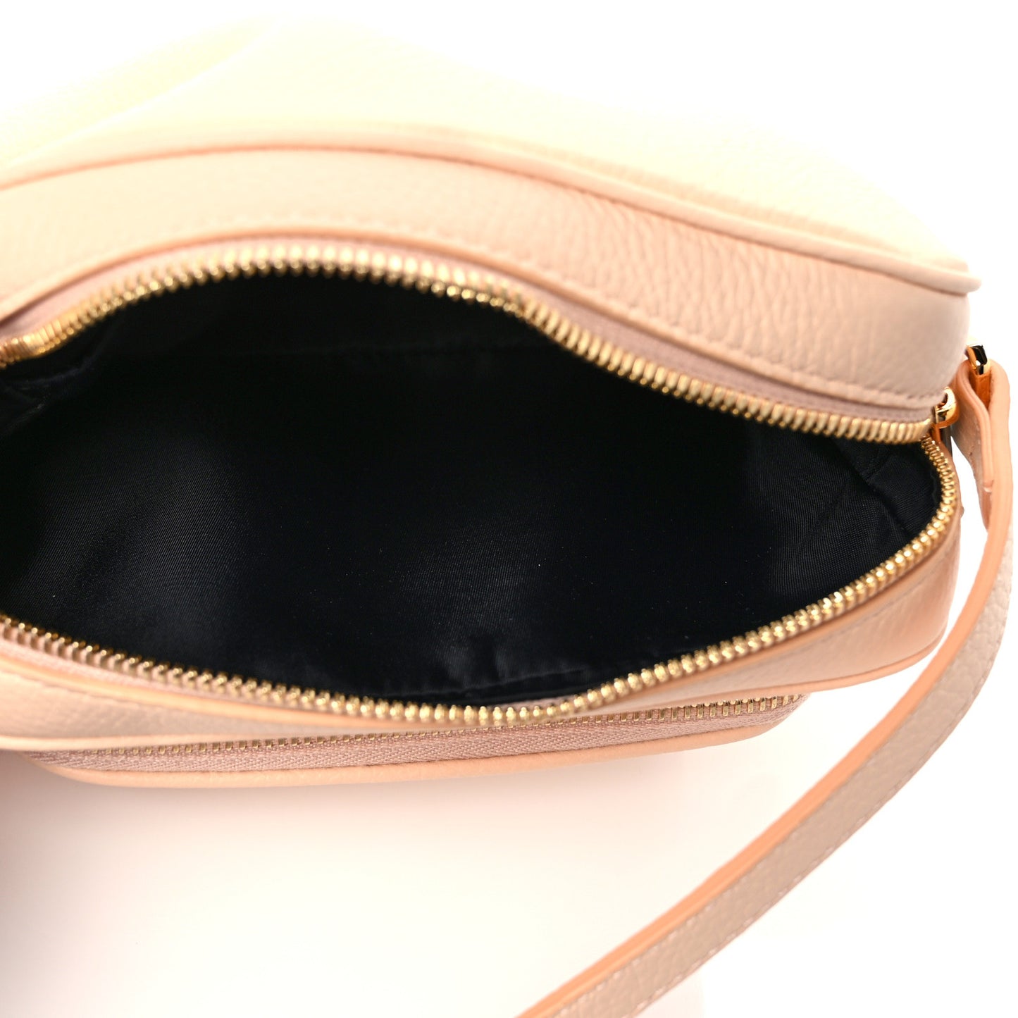 Grained Calfskin Small Camera Bag Peach Pink