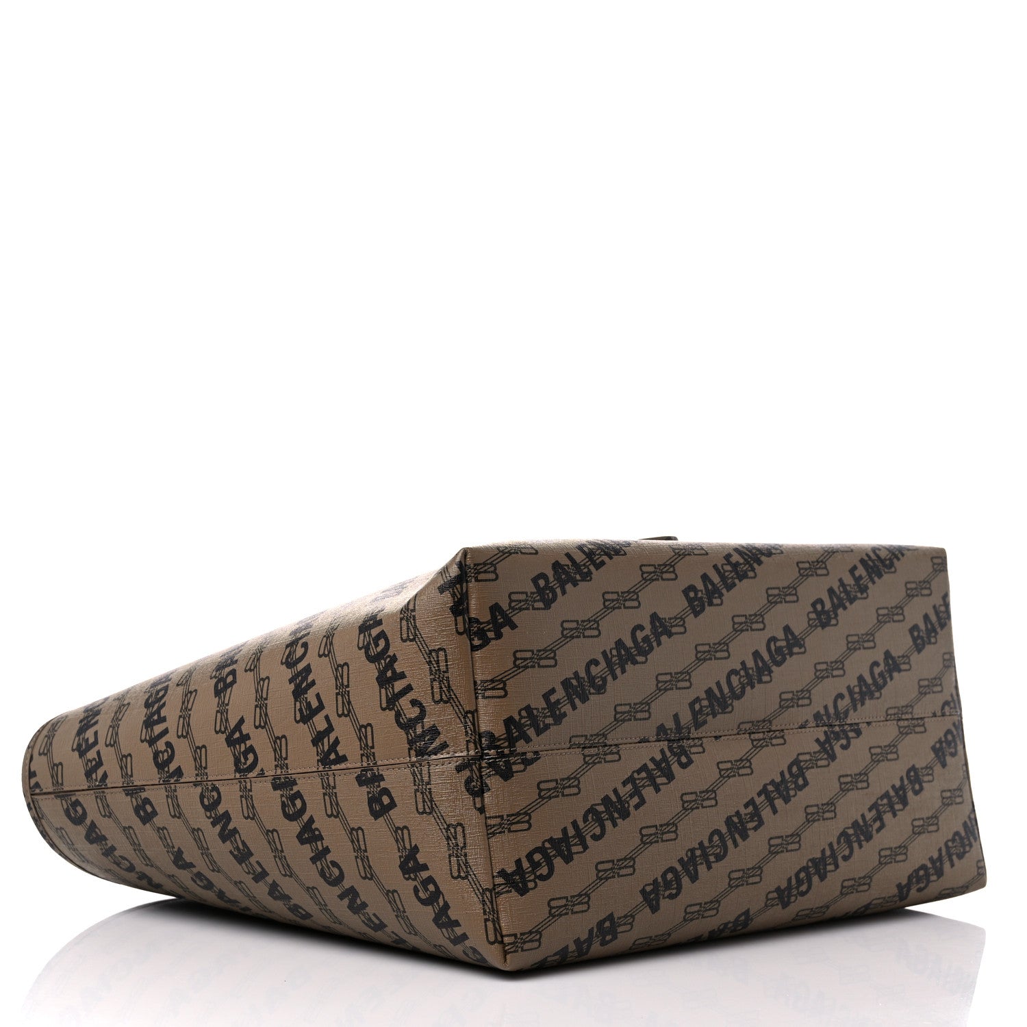 Balenciaga Coated Canvas BB Monogram Allover Logo Signature Tote Beige Brown Black 4 of 12