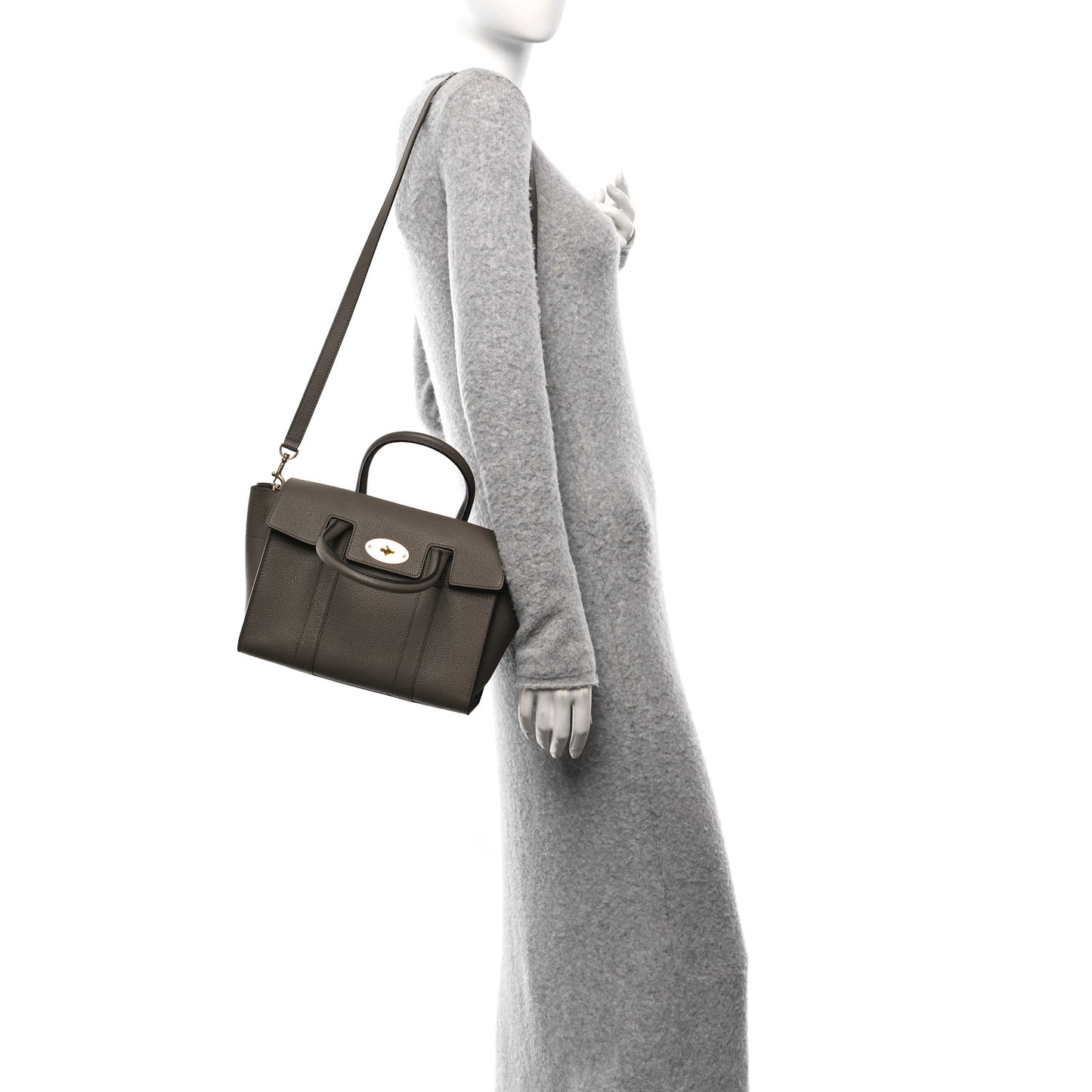 Small Classic Grain Calfskin Small Bayswater Clay