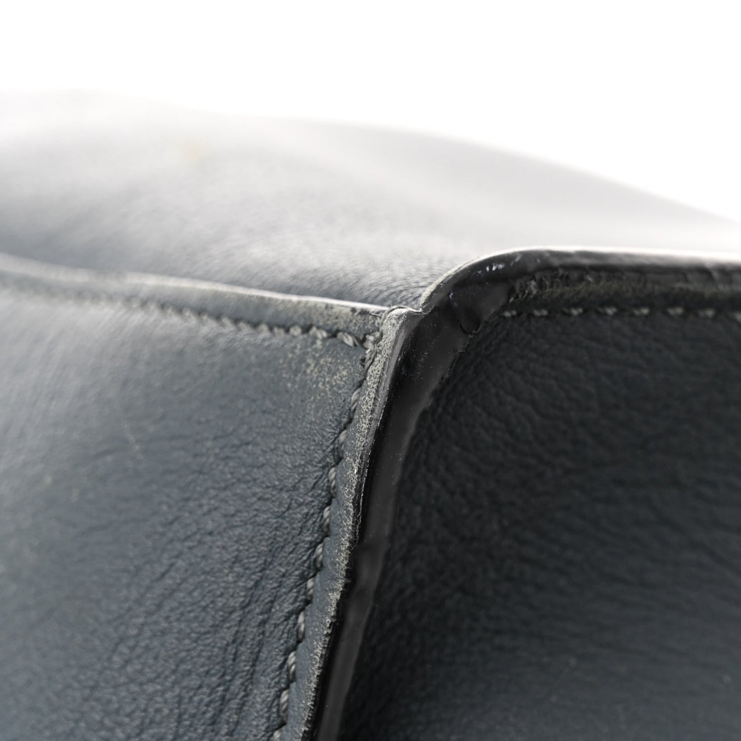 Supple Grained Calfskin Medium Big Bag Slate
