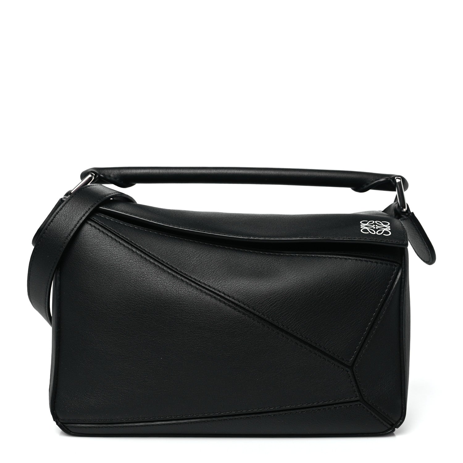 Loewe Calfskin Small Puzzle Bag Black 1 of 9