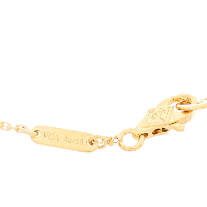 18K Yellow Gold Mother of Pearl Sweet Alhambra Butterfly Bracelet
