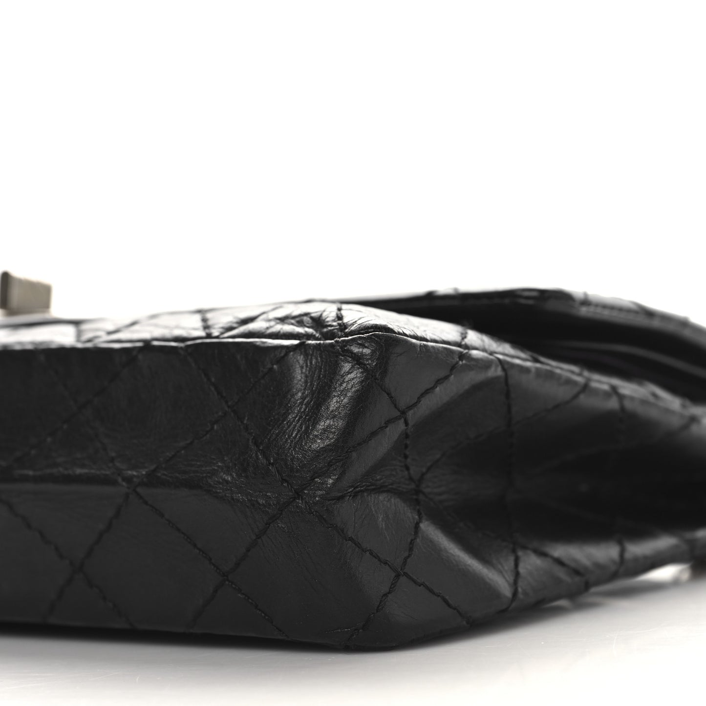 Aged Calfskin Quilted 2.55 Reissue 225 Flap Black